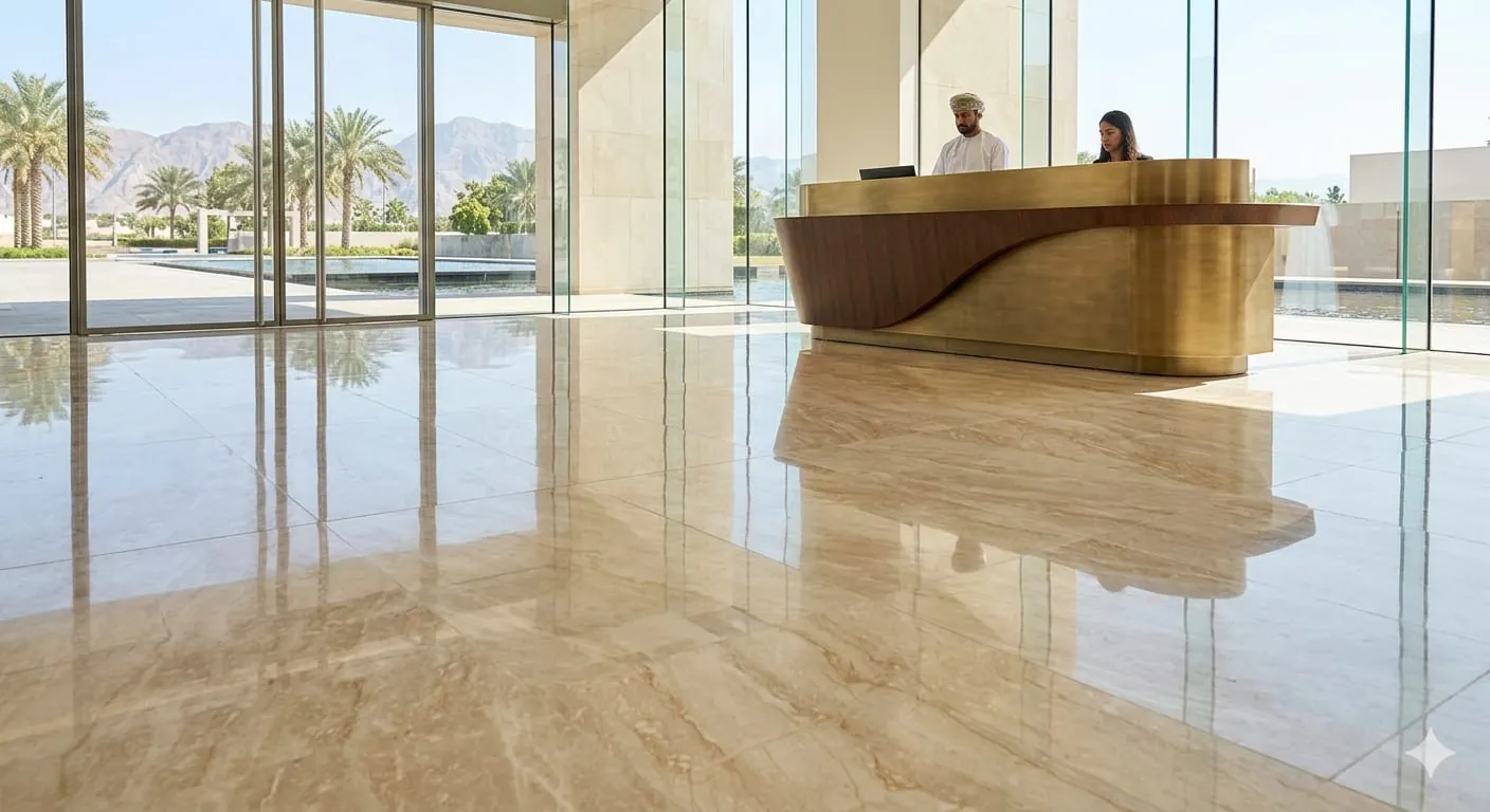 Marble floor installation